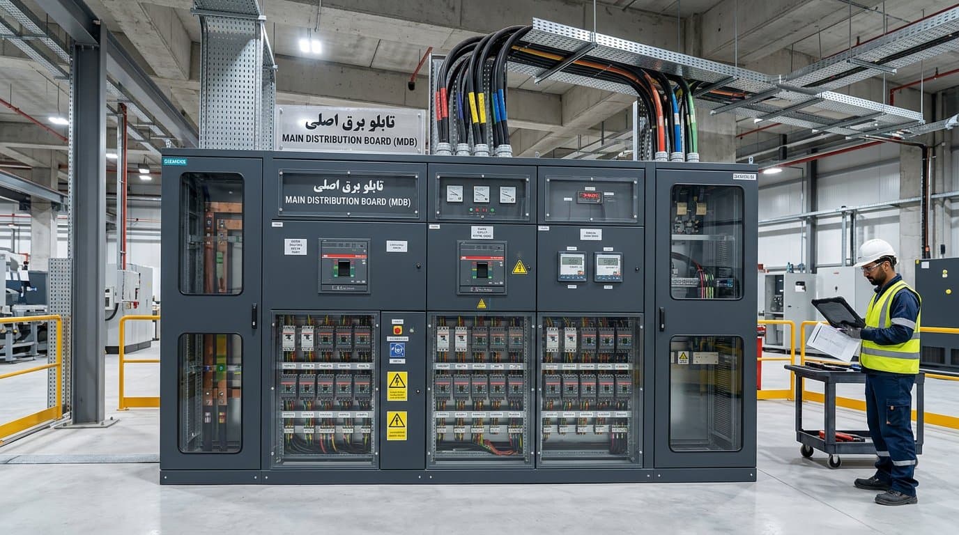 تابلو برق اصلی (MDB) چیست؟ | کاربرد، تجهیزات و نکات مهم طراحی (۱۴۰۵)
