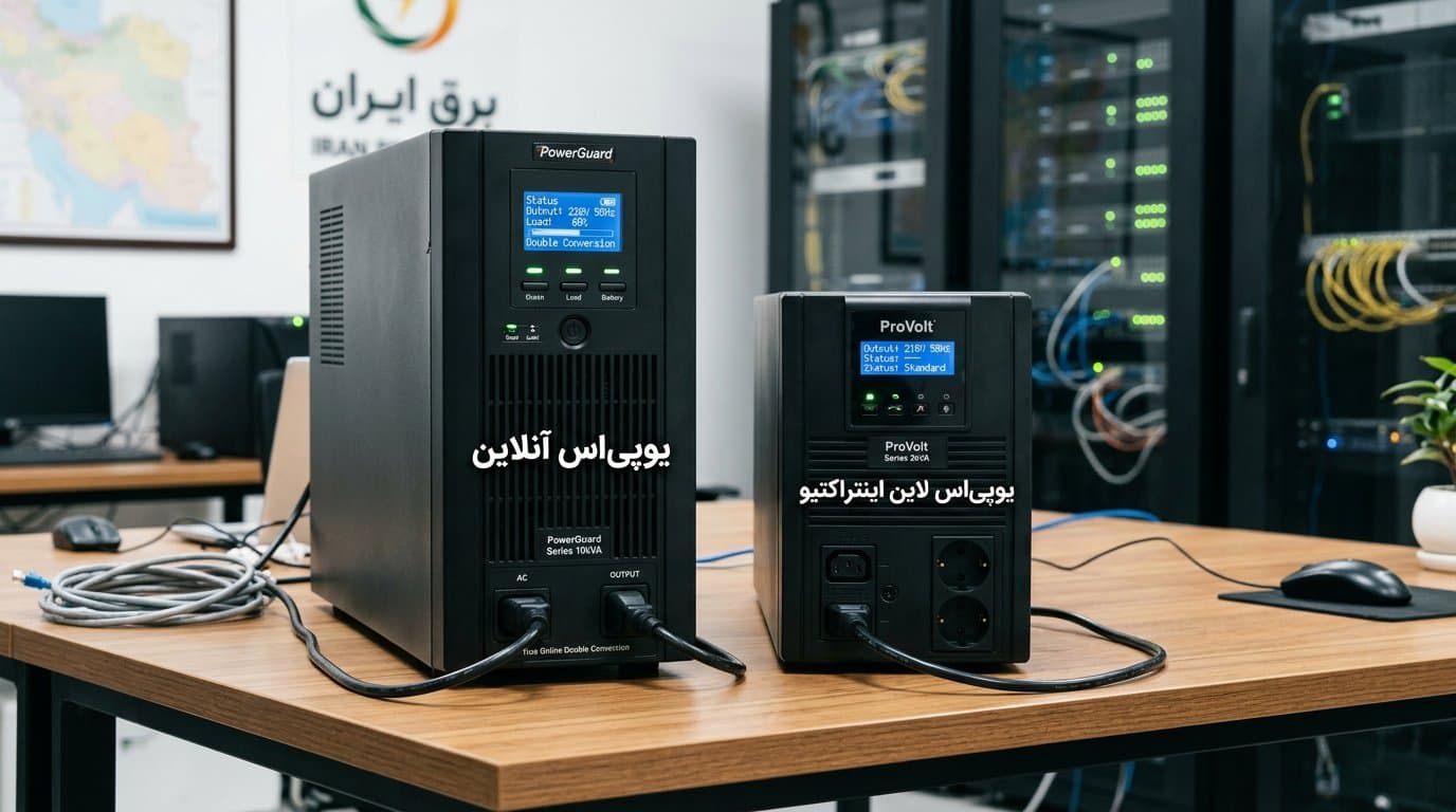 مقایسه UPS آنلاین و لاین اینتراکتیو | کدام UPS برای خانه و اداره بهتر است؟ (۱۴۰۵)