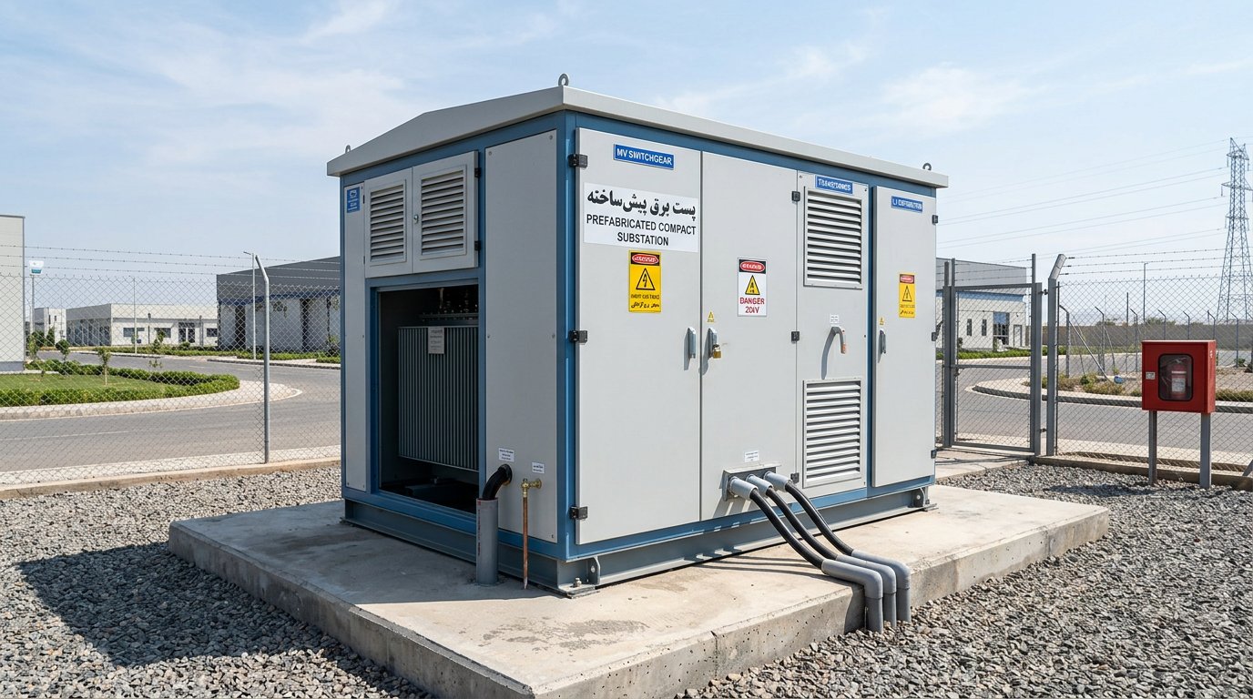 پست برق پیش‌ساخته (Compact Substation) چیست؟ | کاربرد، مزایا و نکات مهم (۱۴۰۵)